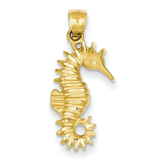 14K Seahorse Pendant