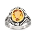 thumbnail image 1 of 14K/Silver Two-Tone Sterling Silver With 14K Citrine Diamond Ring (Size 8) Made In Thailand qtc1433-8, 1 of 3