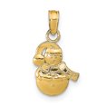 thumbnail image 1 of 14K Snowman Pendant K9587, 1 of 2