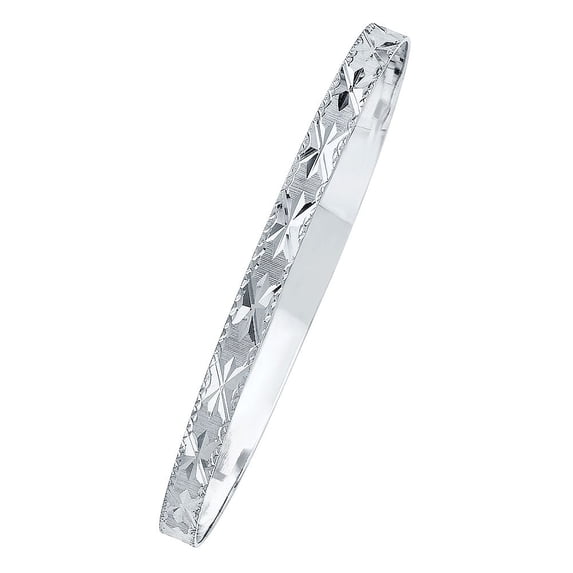 14K Solid Bangle - 7.5"