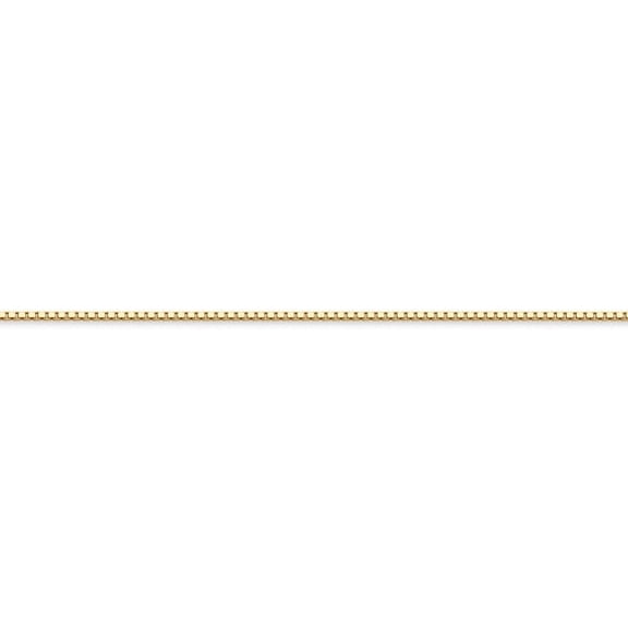 14K Solid Gold 1.1mm Box Chain Necklace, 18 Inches