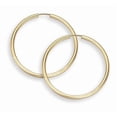 thumbnail image 1 of 14K Solid Gold 2mm Thick Hoop Earrings, 1 Inch, 1 of 1