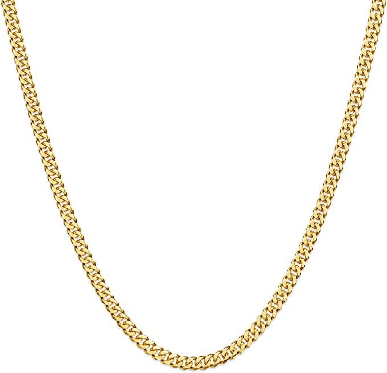 OC JEWELRY 14K. Solid Gold 5mm Cuban Link Chain 22"