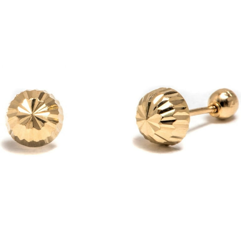 14K Solid Gold Stud Earrings Walmart