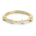 thumbnail image 1 of 14K Solid Gold Thin Gold Band Ring Diamond Simple Promise Ring Everyday Ring., 1 of 5