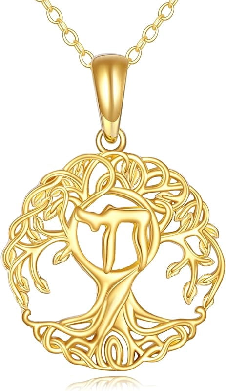 14K Solid Gold Tree of Life Pendant Necklace 14K Real Gold Jewelry ...