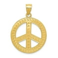 thumbnail image 1 of 14K Solid Polished Peace Sign Pendant, 1 of 1
