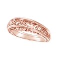 thumbnail image 1 of AFFY 14K Solid Rose Gold Vintage Style Wedding Band Ring Jewelry Gift For Women Ring Size- 7.5, 1 of 2