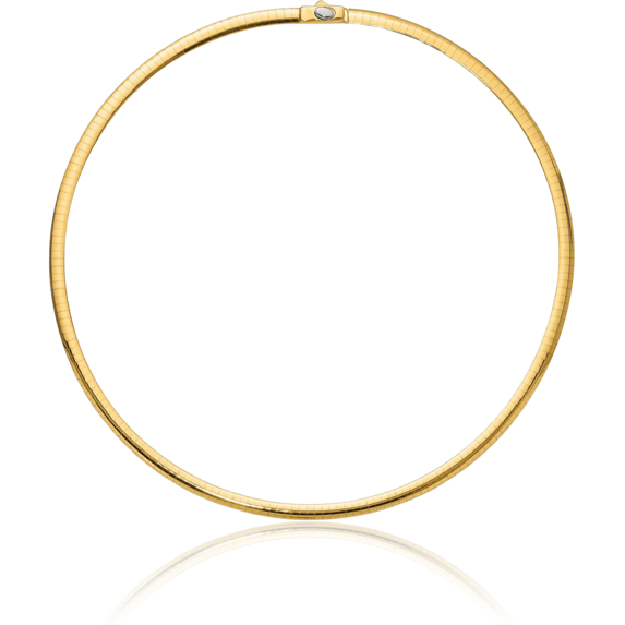 14K Solid Two Tone Gold 4mm Reversible White Yellow Cubetto Omega Snake Chain Herringbone Necklace