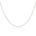 thumbnail image 1 of 14K Solid White Gold 0.7mm Rope Chain Twisted Link Necklace, 1 of 6