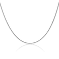 thumbnail image 1 of 14K Solid White Gold 1.2mm Spiga Wheat Link Chain Necklace, 1 of 4