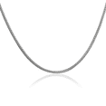 thumbnail image 1 of 14K Solid White Gold 1.3mm Franco Link Chain Necklace, 1 of 4