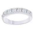 thumbnail image 1 of AFFY 14K Solid White Gold (1 Cttw) White Natural Diamond Engagement Band Ring,Ring Size-8, 1 of 1