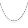 thumbnail image 1 of 14K Solid White Gold 2.75mm Quadruple Rope Chain Twisted Link Necklace, 1 of 4