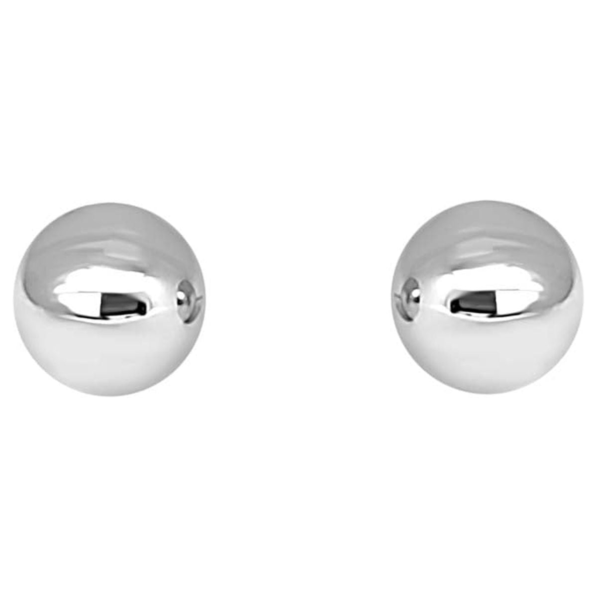 14K Solid White Gold Ball Earring/ Stud Earrings ( 3MM - 6MM ) For ...