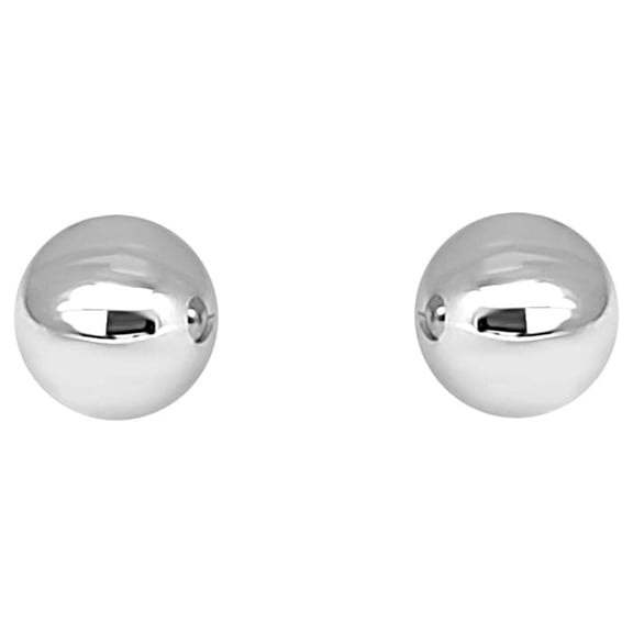 Mauli Jewels Women’s 14K Yellow or White Gold Filled Round Ball Stud Earrings – Secure Push Back, 4MM–8MM Sizes