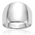thumbnail image 1 of 14K Solid White Gold Chunky Dome Statement Ring, 1 of 6