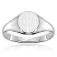 thumbnail image 1 of 14K Solid White Gold Custom Engraved Signet Ring Handmade Personalized Monogram Initial Letter Band, 1 of 5
