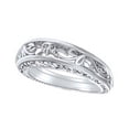 thumbnail image 1 of AFFY 14K Solid White Gold Vintage Style Wedding Band Ring Jewelry Gift For Women Ring Size- 5, 1 of 2