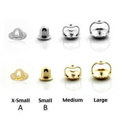 WJD EXCLUSIVES 14K Solid White &amp; Yellow Gold Screw Backs Earrings Nut Replacement Findings