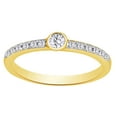 thumbnail image 1 of AFFY 14K Solid Yellow Gold (0.2 Cttw) White Natural Diamond Solitaire Engagement Ring, 1 of 1