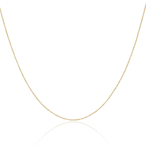 14K Solid Yellow Gold 0.4mm Cable Rope Chain Twisted Link Necklace