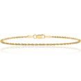 thumbnail image 1 of 14K Solid Yellow Gold 0.8mm Rope Chain Bracelet, 1 of 3