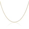 thumbnail image 1 of 14K Solid Yellow Gold 1.05mm Spiga Wheat Link Chain Necklace, 1 of 4