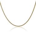 thumbnail image 1 of 14K Solid Yellow Gold 1.05mm Spiga Wheat Link Chain Necklace, 1 of 4