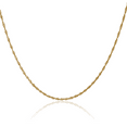 thumbnail image 1 of 14K Solid Yellow Gold 1.40mm Singapore Chain Necklace, 1 of 4