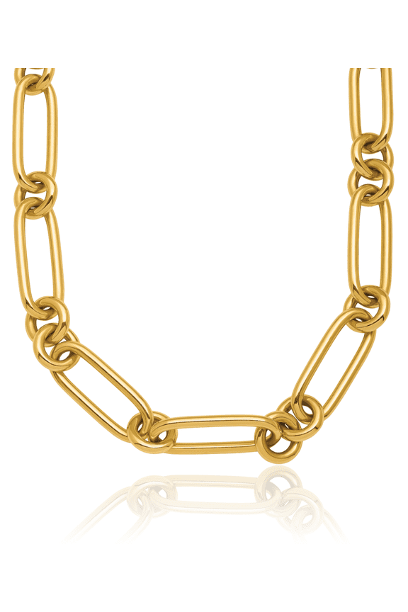 14K Solid Yellow Gold 10mm Link Necklace Chain