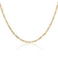 thumbnail image 1 of 14K Solid Yellow Gold 2.25mm Figaro Link Chain Necklace, 1 of 4
