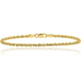 thumbnail image 1 of 14K Solid Yellow Gold 2.25mm Rope Chain Bracelet, 1 of 4