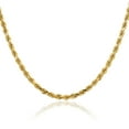 thumbnail image 1 of 14K Solid Yellow Gold 3.5mm Rope Chain Twisted Link Necklace, 1 of 4