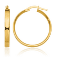 thumbnail image 1 of 14K Solid Yellow Gold 3mm Medium Round Hoop Earrings, 1 of 10