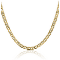 thumbnail image 1 of 14K Solid Yellow Gold 4.5mm Concave Anchor Mariner Link Chain Necklace, 1 of 4