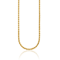 thumbnail image 1 of 14K Solid Yellow Gold 4mm Rope Chain Twisted Link Necklace, 1 of 8