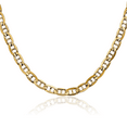 thumbnail image 1 of 14K Solid Yellow Gold 5.25mm Concave Anchor Mariner Link Chain Necklace, 1 of 5