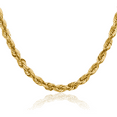 thumbnail image 1 of 14K Solid Yellow Gold 5.5mm Rope Chain Twisted Link Necklace, 1 of 4