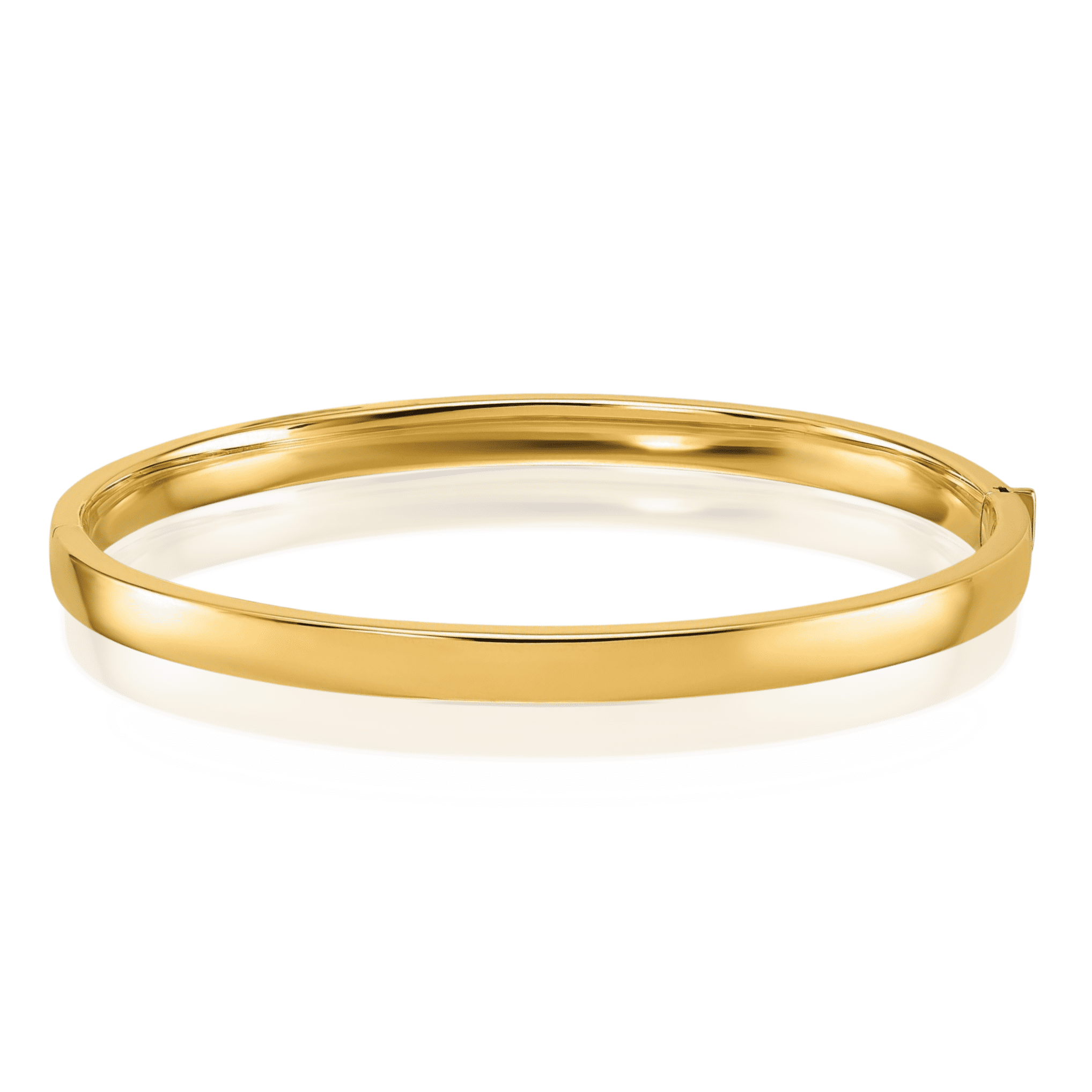 ICE CARATS 14K Solid Yellow Gold Square Hinged Bangle Bracelet - 7 inch ...