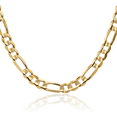 thumbnail image 1 of 14K Solid Yellow Gold 6.75mm Concave Figaro Link Chain Necklace, 1 of 4