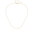 thumbnail image 1 of 14K Solid Yellow Gold Adjustable 0.8mm Box Link Chain Necklace 22 inch, 1 of 4