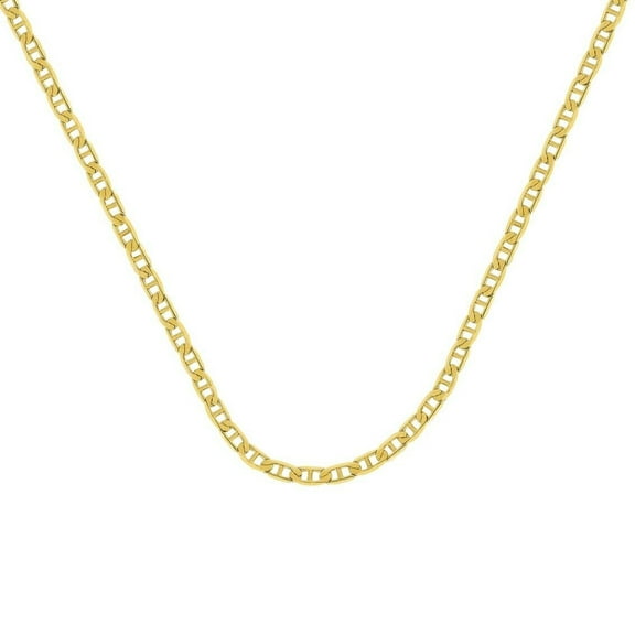 14K Solid Yellow Gold Chain Mariner Necklace 16" 18" 20" 22" 24"