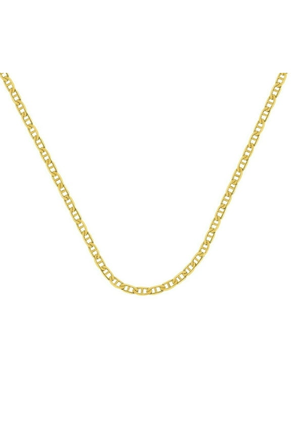 14K Solid Yellow Gold Chain Mariner Necklace 16" 18" 20" 22" 24"