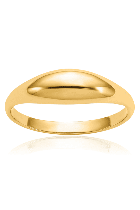 14K Solid Yellow Gold Chunky Dome Statement Ring