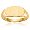 thumbnail image 1 of 14K Solid Yellow Gold Custom Engraved Signet Ring Handmade Personalized Monogram Initial Letter Band, 1 of 9