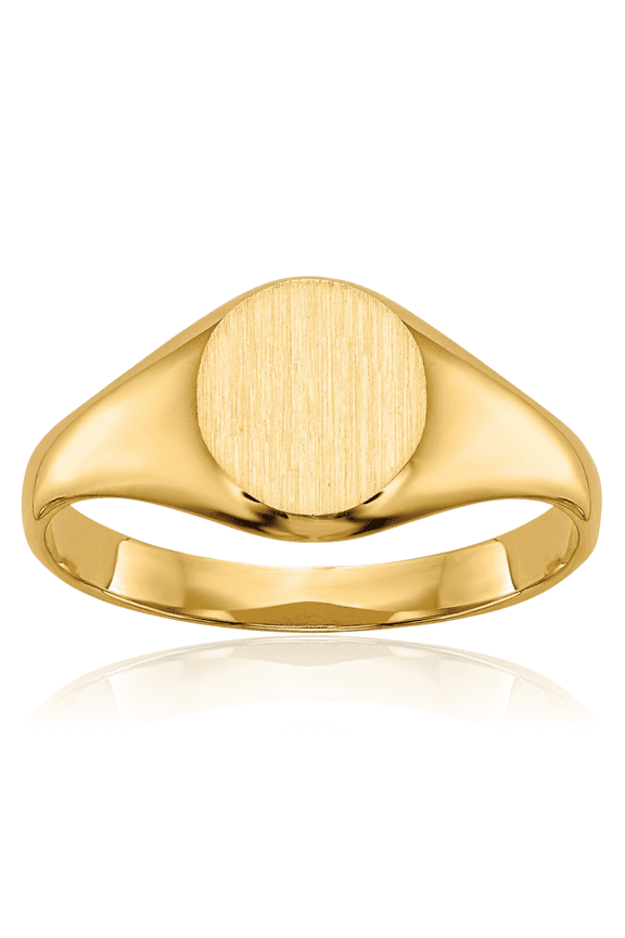 14K Solid Yellow Gold Custom Engraved Signet Ring Handmade Personalized Monogram Initial Letter Band