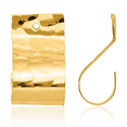 thumbnail image 1 of 14K Solid Yellow Gold Hammered Earring Jackets for Studs, 1 of 4