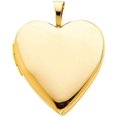 thumbnail image 1 of 14K Solid Yellow Gold Heart Locket Pendant for Her (Heart Locket), 1 of 9