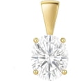 thumbnail image 1 of 14K Solid Yellow Gold Lab Grown Moissanite Oval Cut Solitaire Pendant | Solid Bail | 7x5mm 0.75 CTW | Pendant Only | Luxury Gift for Women, Birthday, Anniversary, Mothers Day, 1 of 7
